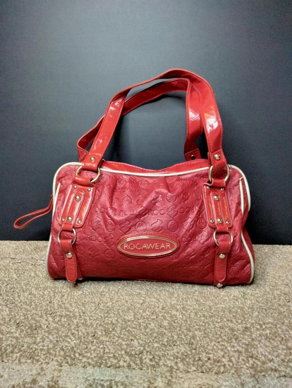 Vintage Rocawear Y2K Shoulder Bag Red Monogram - Satchel Purse